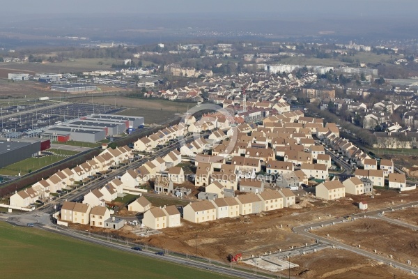 Lotissement en contruction à Etampes 91 vu du ciel