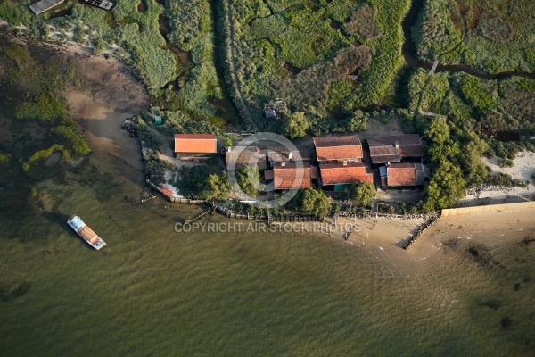 Lîle aux oiseaux, la Teste-de-Buch vue du ciel