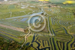 Marais de Jard-sur-Mer vue du ciel