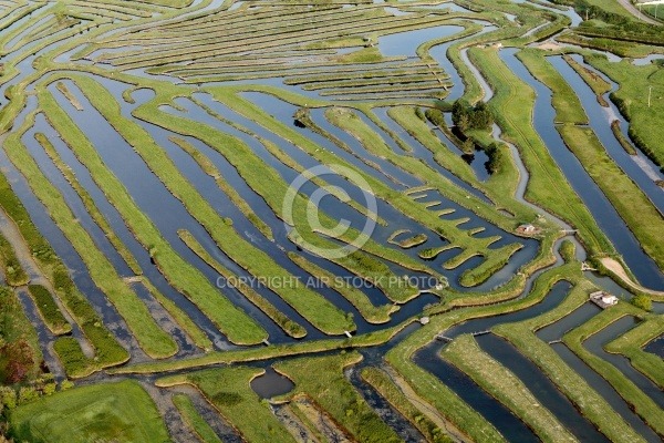 Marais de Jard-sur-Mer vue du ciel