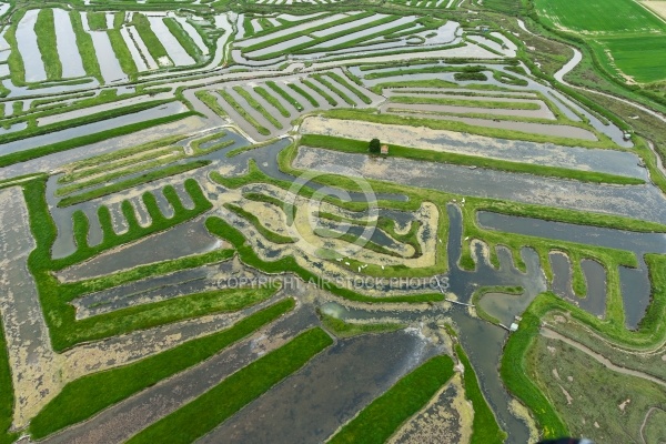 Marais de la Vinière vue du ciel , Jard-sur-Mer