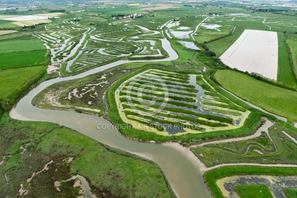 Marais de la Vinière vue du ciel , Jard-sur-Mer