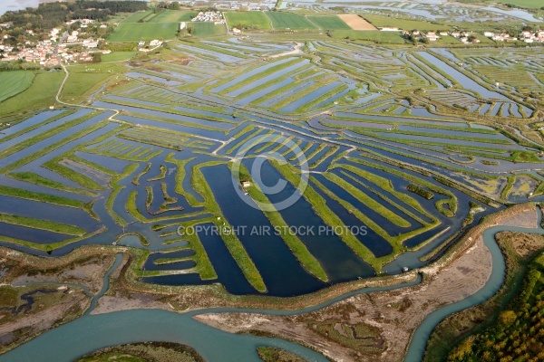 Marais de Talmont-Saint-Hilaire vue du ciel