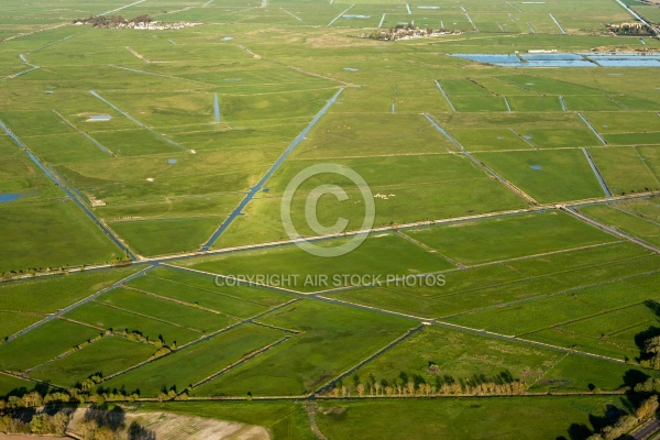 Marais Poitevin vue du ciel