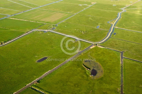 Marais Poitevin vue du ciel