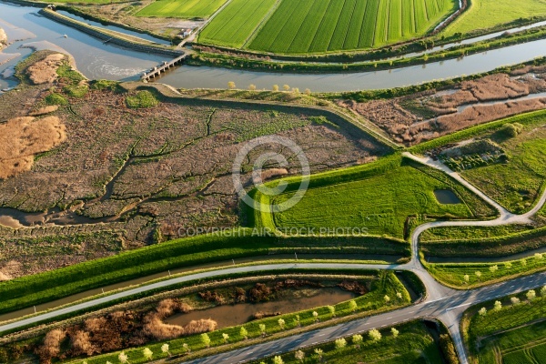 Marais Poitevin vue du ciel