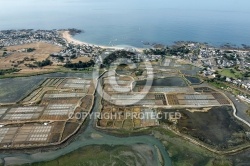 Marais Salants de Batz-sur-Mer vue du ciel