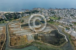 Marais Salants de Batz-sur-Mer vue du ciel