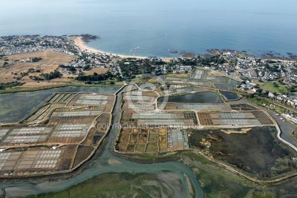 Marais Salants de Batz-sur-Mer vue du ciel