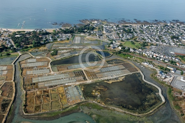 Marais Salants de Batz-sur-Mer vue du ciel