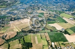 Marais salants de Guérande vue du ciel