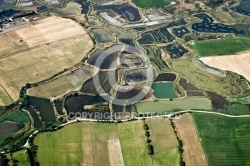 Marais salants de Guérande vue du ciel