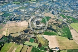 Marais salants de Guérande vue du ciel