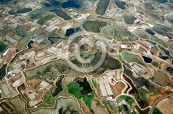 Marais salants de Guérande vue du ciel