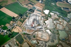 Marais salants de Guérande vue du ciel