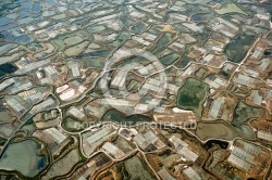 Marais salants de Guérande vue du ciel