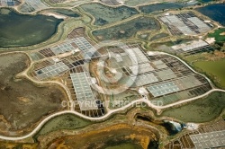 Marais salants de Guérande vue du ciel