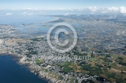 Marais salants de Guérande vue du ciel