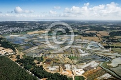 Marais Salants de Guérande , La Turballe vue du ciel