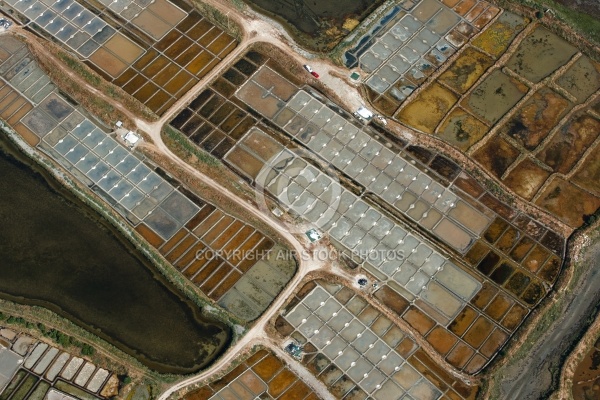 Marais Salants de Guérande, Batz-sur-Mer vue du ciel