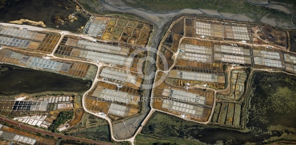 Marais Salants de Guérande, Batz-sur-Mer vue du ciel