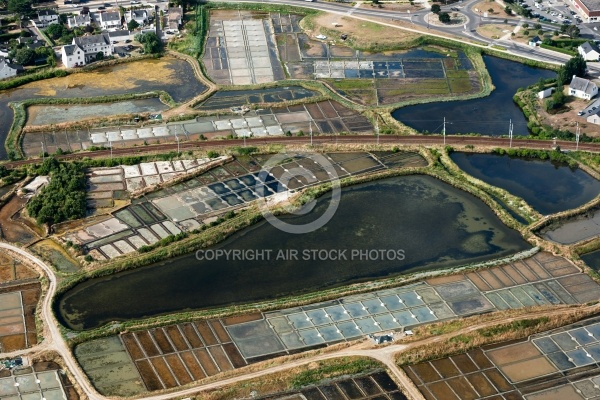 Marais Salants de Guérande, Batz-sur-Mer vue du ciel