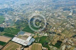 Marais salants de Guérande vue du ciel