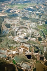 Marais salants de Guérande vue du ciel