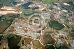 Marais salants de Guérande vue du ciel