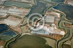 Marais salants de Guérande vue du ciel