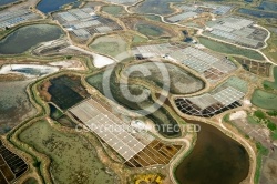 Marais salants de Guérande vue du ciel