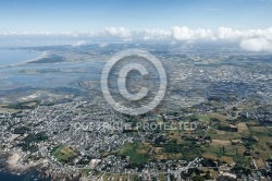 Marais salants de Guérande vue du ciel