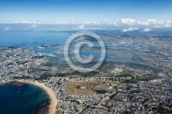 Marais salants de Guérande vue du ciel