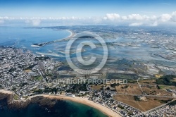 Marais salants de Guérande vue du ciel