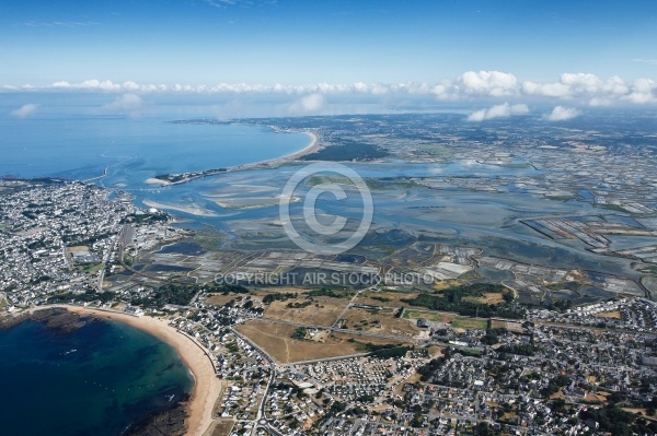 Marais salants de Guérande vue du ciel