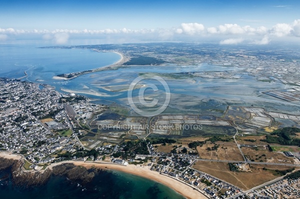 Marais salants de Guérande vue du ciel