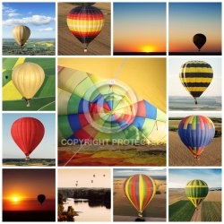 Montgolfières collage