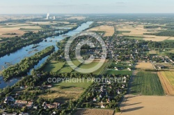 Muides-sur-Loire vu du ciel, France