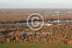 Péage de Saint-Arnoult-en-Yvelines vue du ciel