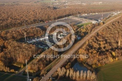 Péage de Saint-Arnoult-en-Yvelines vue du ciel