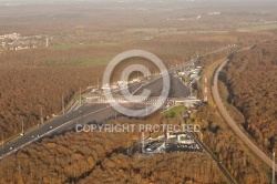 Péage de Saint-Arnoult-en-Yvelines vue du ciel