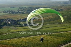 Paramoteur au dessus des vignes de Sancerres 18