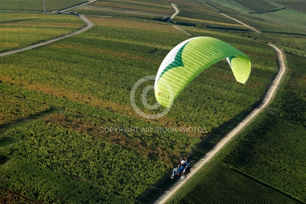 Paramoteur au dessus des vignes de Sancerres 18