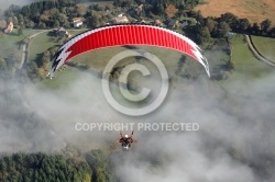 Paramoteur brume