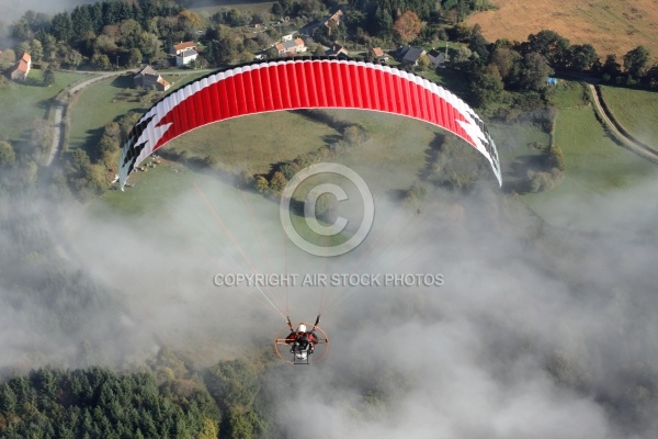 Paramoteur brume