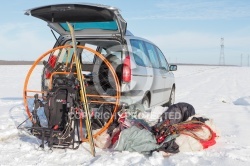 Paramoteur neige hiver