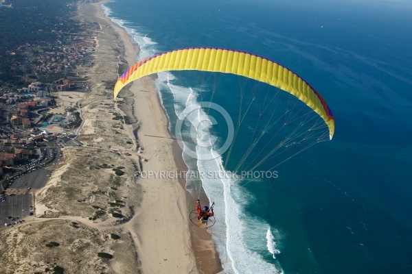 Paramoteur seignosse plage