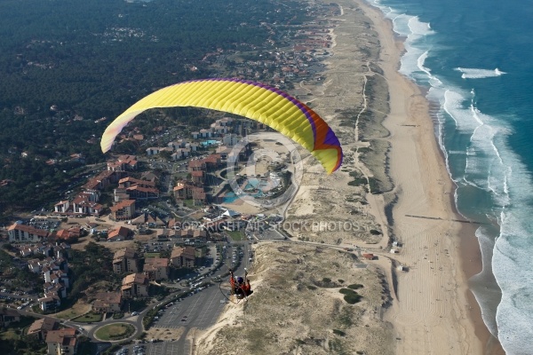 Paramoteur seignosse plage