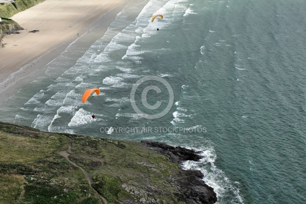 Parapente plage de Kervel , Finistère