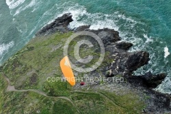 Parapente vu du ciel  Beg ar Véchen , Finistère